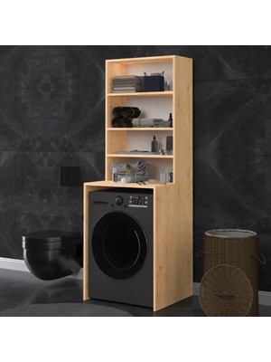 Kone Haus Nilly Safir Meşe  Çamaşır Makinesi Banyo Dolabı KH2579