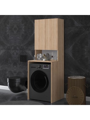 Kone Haus Bittea Sonoma Çamaşır Makinesi Banyo Dolabı KH2563