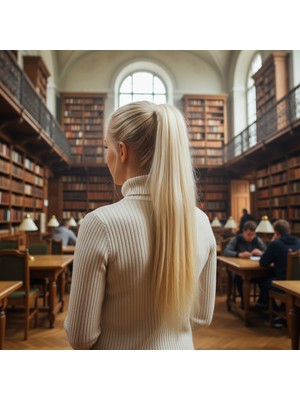 Indispensablely Tokalı Düz At Kuyruğu / Açık Platin