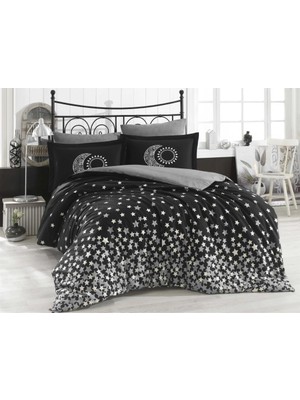 Indispensablely Çift Kişilik Poplin Nev Stars Siyah