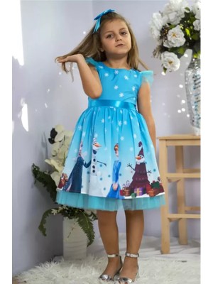 Diamondstar Kız Çocuk  Bayramlık Düğün Parti Doğum Günü Elbisesi 1/8 Yaş