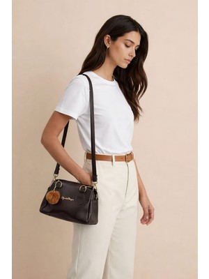 NİVA.ZY Klasik ve Spor Görünümüyle  Beğenileri Üstüne Toplar Kahve rengi çanta