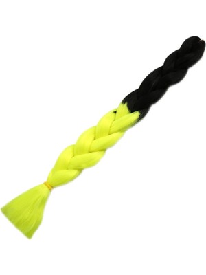 Indispensablely Afrika Örgülük Sen Ombreli 100 Gr. / Siyah / Neon Sarı