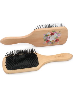 Indispensablely Ahşap, Topuzsuz ve Baskılı Özel Açma Fırçası / JT8586/02