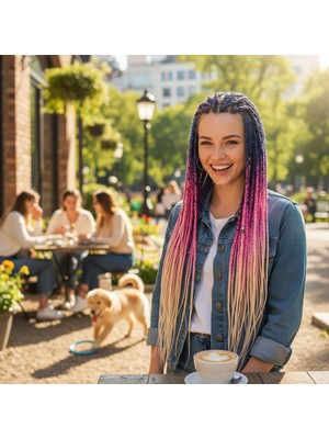 Indispensablely Afrika Örgüsü ve Rasta Için Sen Ombreli / / Lila / Platin