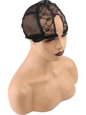 Indispensablely Küçük U Lace Tül Peruk Dikim Filesi / Siyah