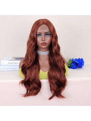 Indispensablely Koyu Bakır Tül Peruk