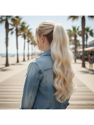 Indispensablely Tokalı Dalgalı At Kuyruğu / Platin