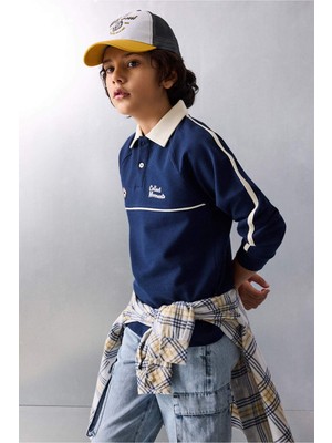 DeFacto Oversize Baskılı Polo Tişört Erkek Çocuk G7777A826SP