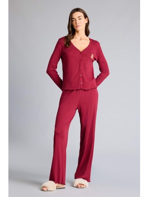 DeFacto Pijama Takımı Uzun Kollu Üst Alt G0222AX26SP