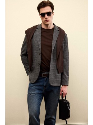 DeFacto Modern Fit Blazer Ceket F7673AX25AU
