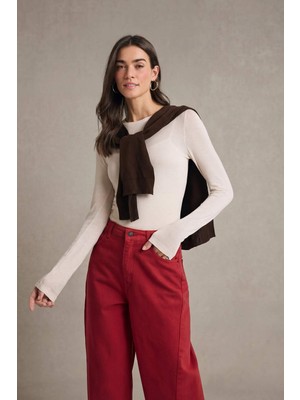 DeFacto Slim Fit Ribana Tişört G9446AX26SP