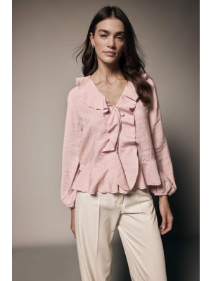 DeFacto Volanlı Modal Bluz G1971AX26SP