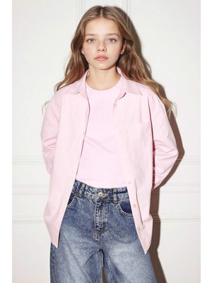 DeFacto Oxford Gömlek Tişört 2'li Takım Kız Çocuk G7382A826SP