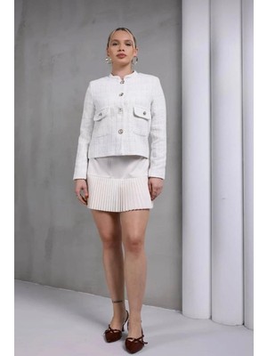 Me & Me Tüvit Dik Yaka Ceket