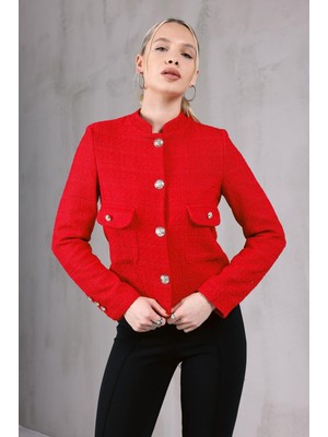 Me & Me Tüvit Dik Yaka Ceket