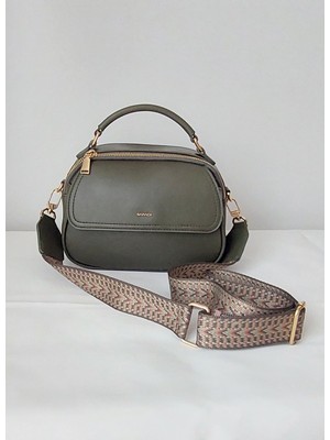 261AE202 Model Sarach Marka Haki Renk El ve Omuz Çantası