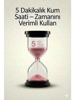 Emt Pazarlama 5 Dakikalık Kum Saati Zamanlayıcı - Pembe Dekoratif Masa Saati 4 Renk Seçeneği