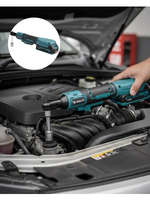 Kaia Life Yandan Sıkma Somun Için Akülü Cırcır Anahtar Dar Alan Uyumlu