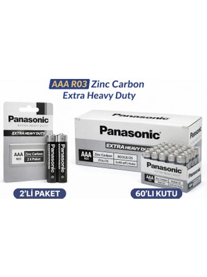 Bezos Panasonic Aaa R03 Ince Pil Zinc Carbon Extra Heavy Dutypanasonic Aaa R03 Ince Pil Zinc Carbon Extra Heavy Duty