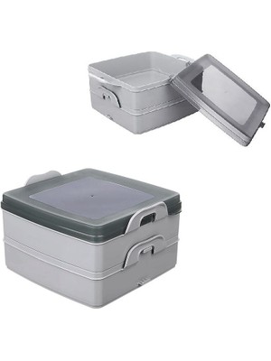 Değirmen Grup 2 Katlı Kapaklı Saklama Kabı- Beslenme Kabı- Sefer Tası Diyet Kabı - Lisinya