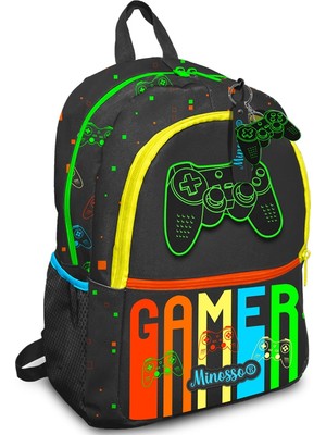 Minosso Gamer Desenli Erkek Çocuk Ilkokul Sırt Çantası 1009