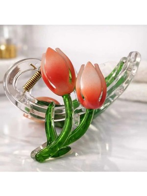 Banum Luxury Ilk Bahar Temali Lale Çiçekli Toka