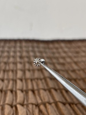 Aida Jewelss Gerçek Titanium G23 Güneş Titanyum 6x1.2mm Labret Piercing