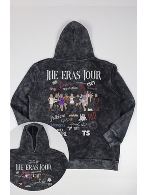 Fuddy Moda Unisex The Eras Tour Sırt Baskılı Kapüşonlu Yıkamalı Sweatshirt,oversize Taylor Swift Temalı Hoodie