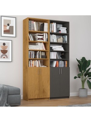 Kone Haus Züttensh Petra - Koyu Gri Çok Amaçlı Modern Düzenleyici Raf KH2639