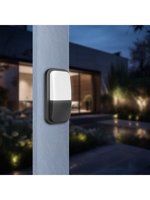 Braytron 15W IP65 Dış Mekan Aplik, Paslanmaz Plastik Gövde, Maksimum Işık