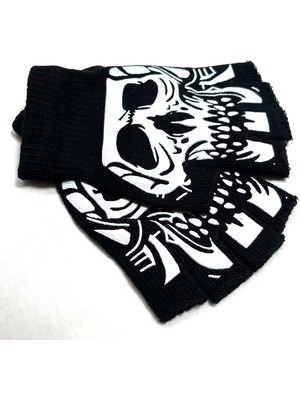 Dükkan Design Full Face Skull Kesik Eldiven