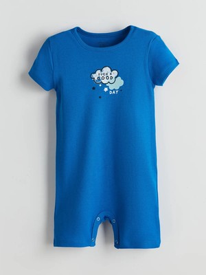 Lc Waikiki Yeni Sezon Bisiklet Yaka Baskılı Erkek Bebek Tulum