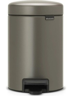 Brabantia BRB-8710755113246-NEWICON Pedallı Çöp Kutusu, 3 Litre, Plastik Kova - Platinum