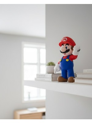 Arenes Süper Mario Figür Biblo Dekoratif Oyun Temalı Masa Süsü - Lisinya
