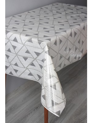 Dede Ev Tekstil Pvc Şeffaf Kaplama Zemin Kaydırmaz Silinebilir Muşamba Masa Örtüsü Mlssa-Üçgen