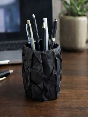 Lumiyo Taş Görünümlü Dekoratif Kalemlik Siyah