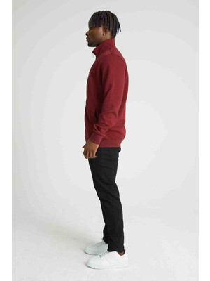 Lacoste Bordo Rahat Kalıp Erkek Hırka