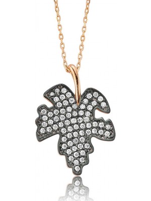 Marsilyan 925 Ayar Gümüş Çınar Yaprağı Kadın Gümüş Kolye BR0460271 (72)