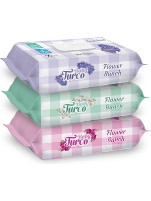 Baby Turco Islak Mendil 90'lı Flower Bunch 1 Adet