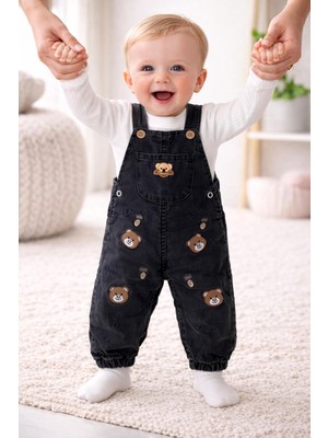 Bebek Kot Ayı Nakışlı Salopet