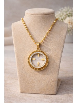 Vipfoni Sonsuzluk Model Çeyrek ve Gram Koyulabilen Çelik Kolye