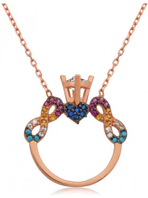 Marsilyan 925 Ayar Gümüş Tek Taş Sonsuz Aşk Kadın Gümüş Kolye PT2610883 (72)