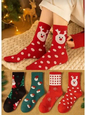 Unisex Yılbaşı Çorap Seti 4`lü