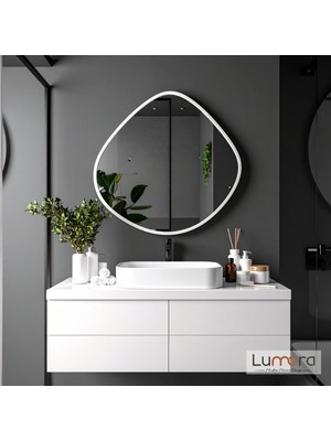 Lumora Mirror Design Zynor Beyaz Boyalı Mdf Çerçeveli Dekoratif Ayna
