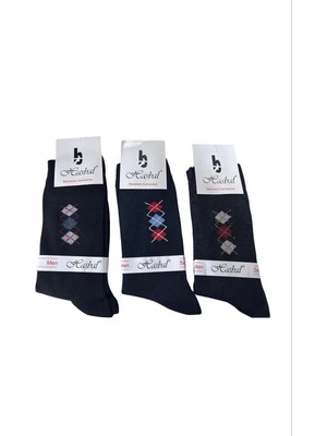 MTM My The Mall Giyim Hasbal Erkek Çorap Baklava Dilimi Desenli 12 Adet