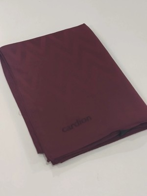 Cardion Jakarlı Şal Zigzag Desen Koyu Bordo