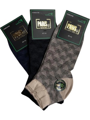 MTM My The Mall Giyim Paris Bambu Desenli Kısa Konçlu Erkek Patik Çorap 10 Adet