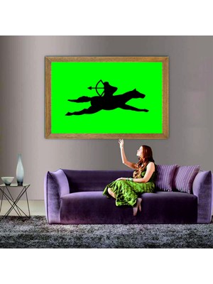 Lioncraft Avar Imparatorluğu Devleti Bayrağı  Tablo, Çerçeveli Cam Tablo 60X90 cm