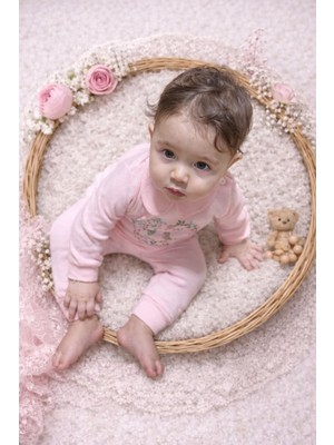Leona Baby Kuş ve Çiçek Desenli Kız Bebek Takım